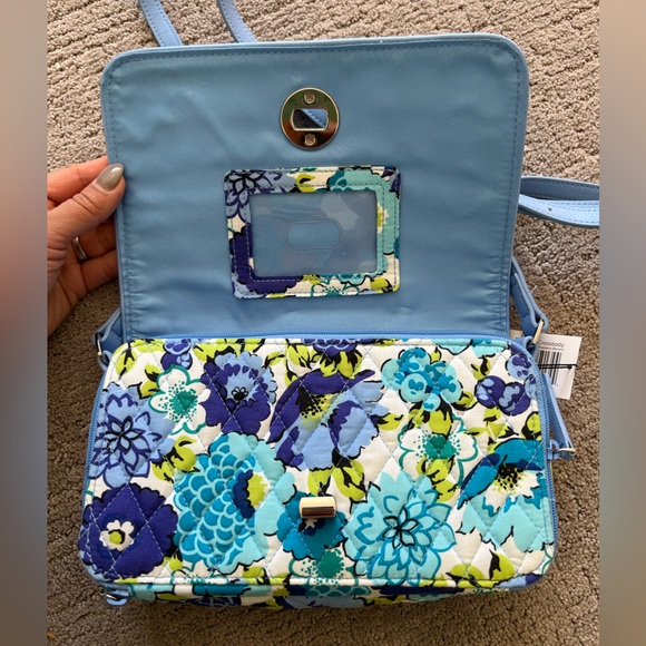 Vera Bradley Turnlock Crossbody - Blueberry Blooms - Picture 10 of 16